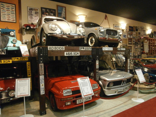 Shelves of Classic Cars